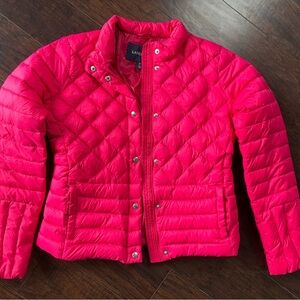 Lands End Puffer Womens Wanderweight Pink Packable Down & Feathers XS 2-4